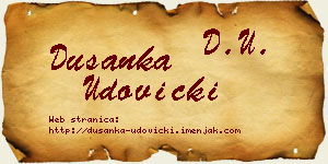 Dušanka Udovički vizit kartica
